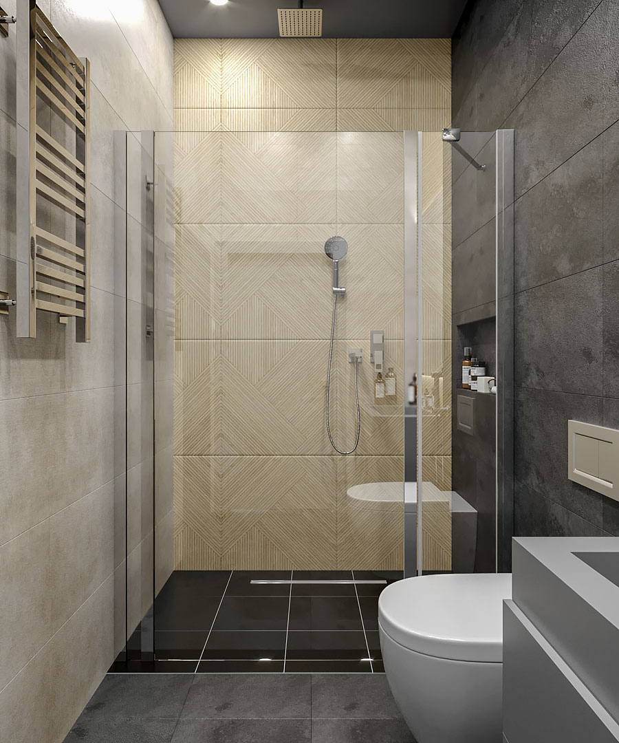 Дизайн интерьера гостевой ванны частного дома